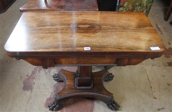 Early 19C rosewood card table